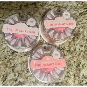 Olive & June Long Length Pink Rounded Long Length Press on Nail Kits x3